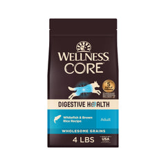 Wellness CORE Digestive Health dog food bag front for easy feeding and gut-support.