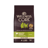 Wellness CORE Healthy Weight bag shows turkey and chicken protein for lean muscle benefits