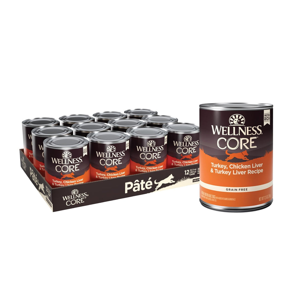 Wellness CORE pate adult wet dog food front view for easy feeding