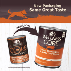Wellness CORE turkey and chicken pate closeup shows smooth texture and palatability