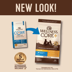 Wellness CORE+ cat eating from bowl during indoor mealtime