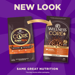 Wellness CORE+ grain-free dog food in a 10 lb bag for easy feeding