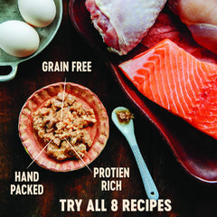 Wellness CORE Signature Selects cans lined up highlight grain-free, meat-forward nutrition.