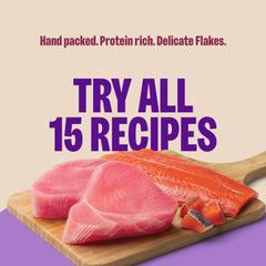 Wellness CORE signature select yellowfin tuna mackerel cans highlight high-protein seafood flavor