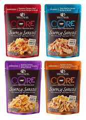 Wellness Core Simply Shreds variety pack pouches offer quick, protein-rich meal toppers.