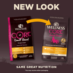Wellness CORE feeding bowl shot; supports portion control for small dogs.