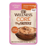 Wellness CORE Tiny Tasters kitten chicken pate pouch open for quick meals