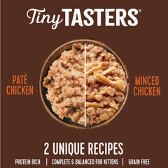 Wellness Core Tiny Tasters pack display showing convenient single-serve pouches