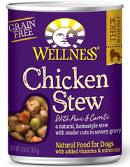 Wellness turkey flavor dog stew 12.5 oz, ideal for mixed meals.