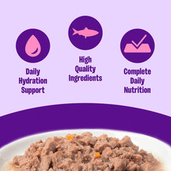 Wellness Grain-Free Wet Cat Food can highlights grain-free formula and protein-rich nutrition.