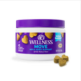 Wellnes Grilled Chicken Soft Chews packaging front showing hip and joint support