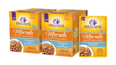 Wellness Healthy Indulgence Morsels turkey-duck 3oz pouch ready for convenient feeding.