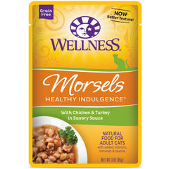 Wellness morsels-chicken-turkey provide balanced daily nutrition.