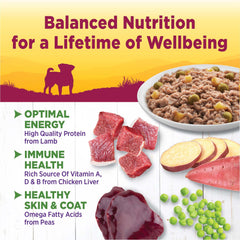 Wellness Petite Entrees Casserole roasted lamb chunks in savory gravy for palatable meals