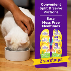 Wellness Purrfect Duos chicken-tuna-gravy cups showcase savory textures.