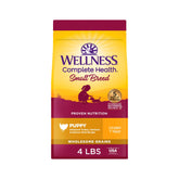Wellness small-breed puppy dry food in bowl highlighting kibble texture for daily energy.