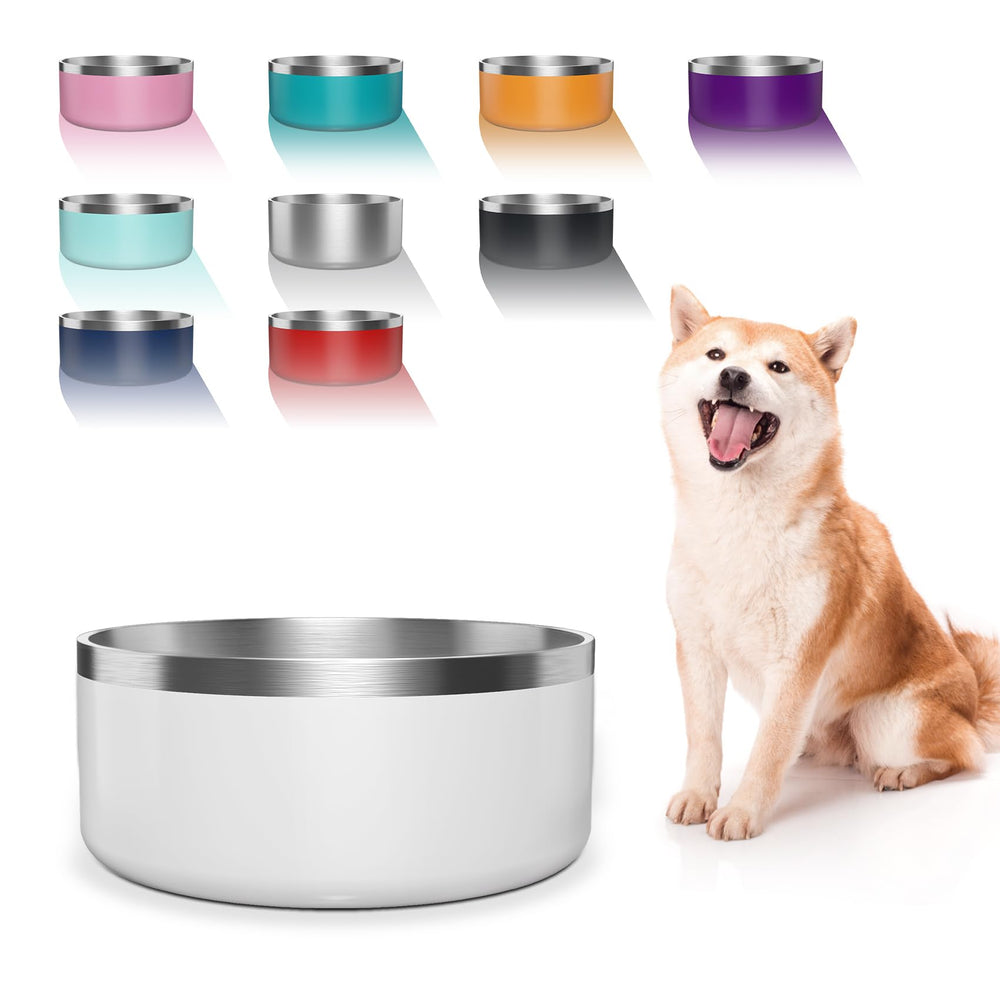 WENBOKMIN dog bowl 64oz white for clean meals and hydration