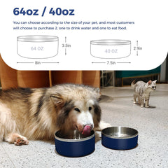 WENBOKMIN dog bowl with non-slip bottom keeps meals steady.