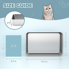 Wenbokmin litter box inside view with ample room for movement