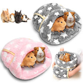Wenqik gray guinea pig hideout, a cozy two-pack shelter for small pets
