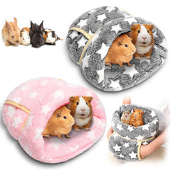 Wenqik gray guinea pig hideout, a cozy two-pack shelter for small pets