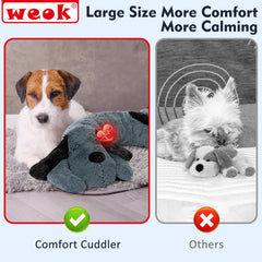 WEOK puppy crate training toy aids calmer crate time and reduces whining.