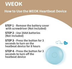 WEOK Puppy Heartbeat Toy easy switch interaction for simple operation.