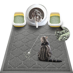WePet Cat Litter Mat front view in grey shows XXL size trapping litter
