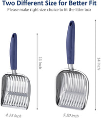 WePet sifter design separates clean litter from clumps for quick scooping.