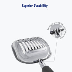 WePet long-handle litter scooper keeps you clean during scooping
