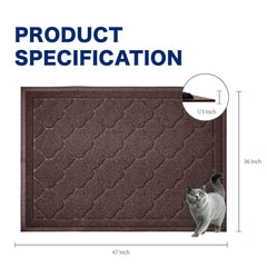 WePet mat features flexible coils that brush litter from paws.
