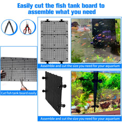 Weramics DIY divider boards assembled for a customized tank layout