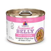 Weruva Awesome Belly beef and white rice can promotes easy digestion in dogs.