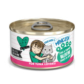 Weruva BFF minced tuna in gravy can; moisture rich adult cat meal