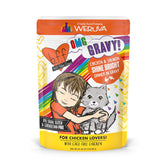Weruva B.F.F. OMG chicken-salmon in gravy pouch for a tasty, moisture-rich meal.