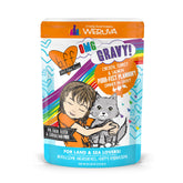 Weruva B.F.F. OMG 2.8oz pouch with chicken, turkey, and salmon in gravy for moisture