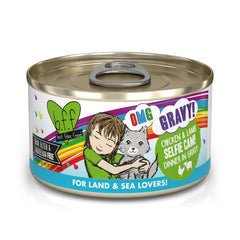 Weruva B.F.F. OMG front can with gravy-rich formula for feline meals