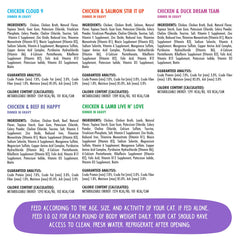 Grain-free, gluten-free, carrageenan-free label details on Weruva OMG.