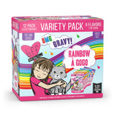 Weruva B.F.F. OMG Rainbow A Gogo Charm Me tuna pouch—rich gravy for moisture and flavor variety.