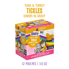 Weruva B.F.F. OMG tender pieces in gravy pouch offer flavorful moisture for cats