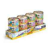 Weruva B.F.F. OMG Yahoo Yellows cans front, ideal for daily feline meals.