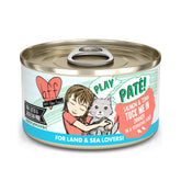 Weruva B.F.F. Play salmon-tuna pate close-up, creamy texture ideal for picky eaters.