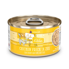 Weruva Cats in the Kitchen Chicken Frick-A-Zee can pack 24 with cage-free chicken in au jus.