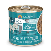 Weruva Cats in The Kitchen Funk in the Trunk packaging image showing premium protein option for cats.