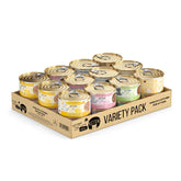 Weruva Cats in The Kitchen Kitten Variety Pack display of 3oz cans for varied kitten meals