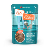 Weruva Cats in the Kitchen Slide N' Serve 3oz pouch with duck and tuna pate for easy meals.