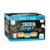 Weruva Chicken Lounge Paté Variety Pack 12 cans offers flavor variety for adult cats.