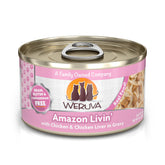 Weruva Classic Cat Food with chicken breast chunks in gravy for savory meals.