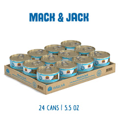 Mack & Jack mackerel chunks show real fish texture for cats.