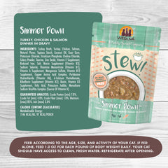 Weruva Classic Cat Stews minced turkey and chicken blend in gravy.